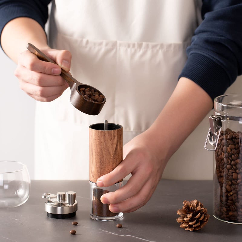 FLYPOKER Wooden coffee scoop for jars Small wooden scoop Measuring scoop Long handle coffee scoop Bamboo scoop - Image 3
